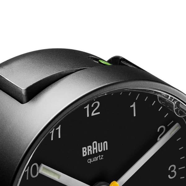 Braun BC01B kvarts väckarklocka, plast, svart, normal