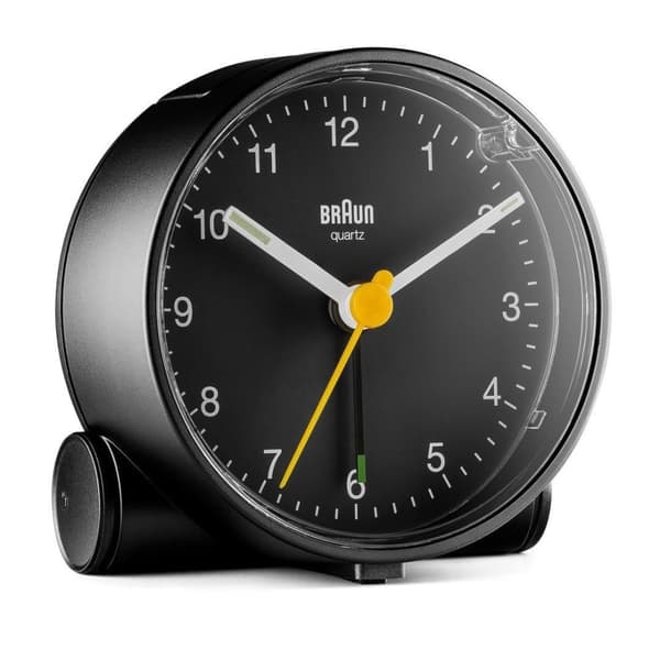 Braun BC01B quartz vækkeur, plast, sort, alm