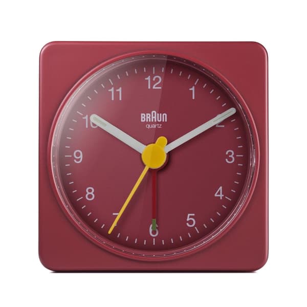 Braun BC 02 R kvarts väckarklocka röd (67081)