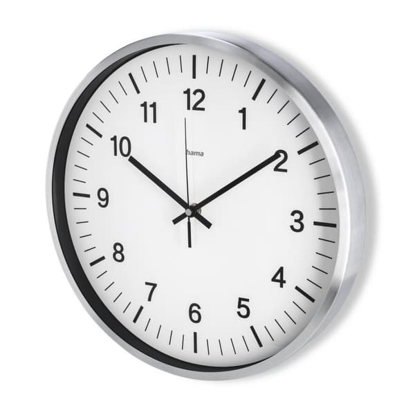 Hama Radio Väggklocka Shiny, Ø 35cm, aluminium (00185855)