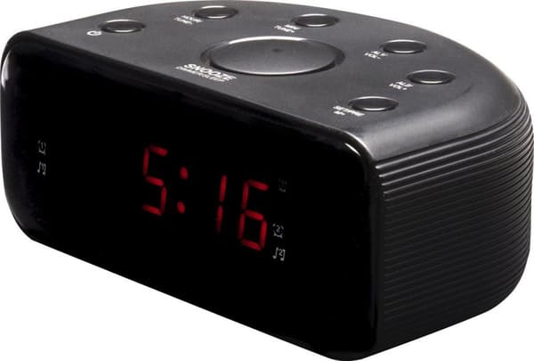 Denver Clock Radio - Snooze / Sleep-funktion - Digitalt vækkeur - FM-radio - Dobbelt vækkeur - CR430 - Sort