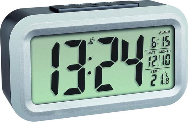 TFA-Dostmann Lumio Plus Digital väckarklocka Svart - Silver (60.2553.01)