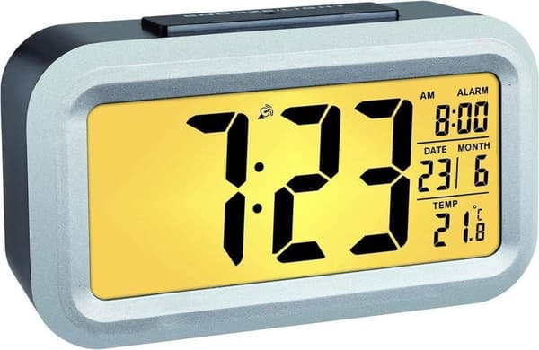 TFA-Dostmann Lumio Plus Digital väckarklocka Svart - Silver (60.2553.01)