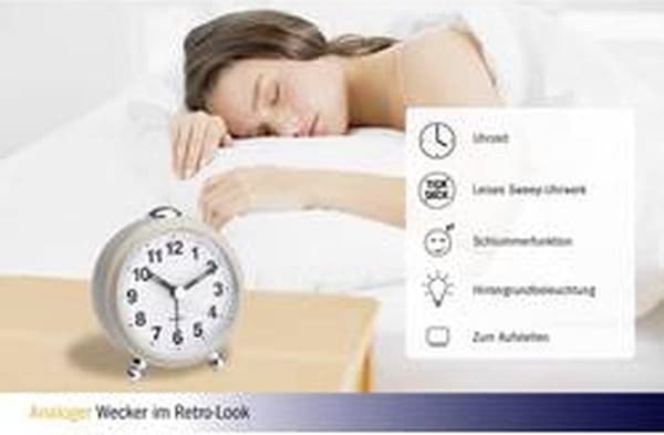TFA-Dostmann 60.1030.09 väckarklocka kvarts väckarklocka beige (60.1030.09)
