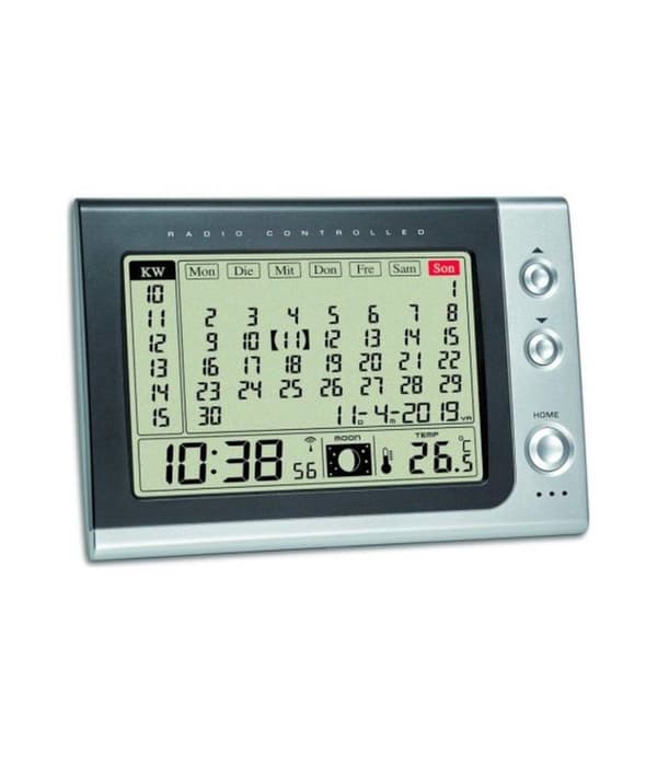 TFA radio väckarklocka 60.2529.54 antracit, silver alarm gånger 1 (60.2529.54)
