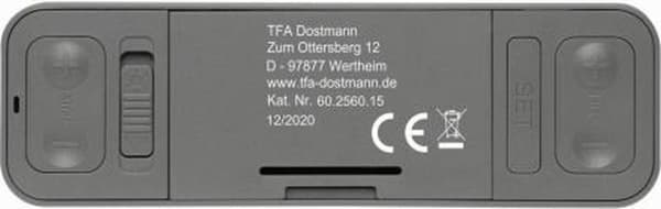 TFA Dostmann 60.2560.15 radioväckarklocka grå alarm gånger 1 (60.2560.15)