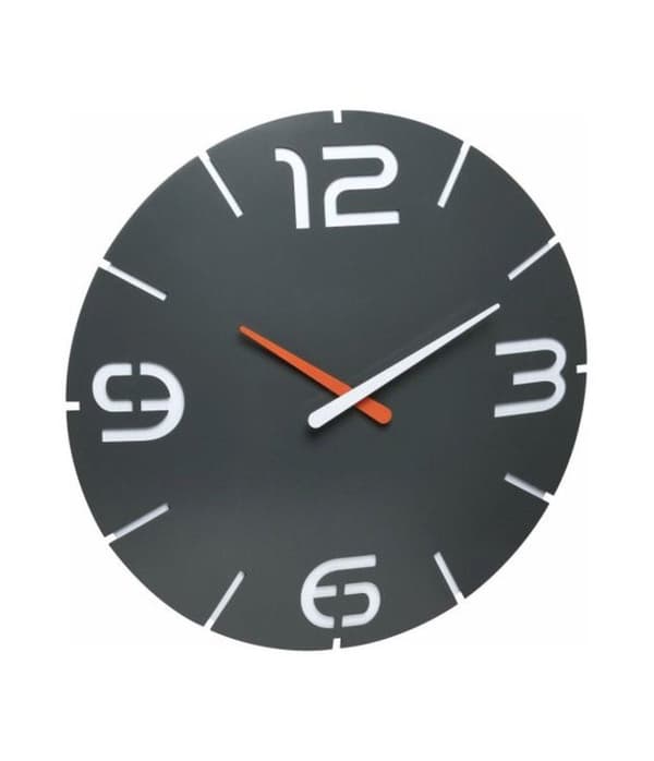 TFA Design radiostyrd väggklocka Contour, svart/vit (60.3536.10)