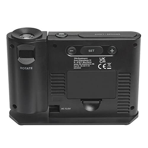 TFA Dostmann 60.5017.01 radioväckarklocka svart alarm gånger 1 (60.5017.01)