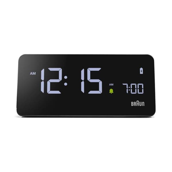 Braun BC21 - Digitalt vækkeur - Rektangel - Sort - 12/24 timer - Buzzer - LCD (67593)