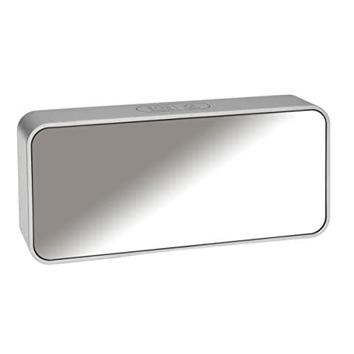 TFA Dostmann 60.2032.54 kvarts väckarklocka silver alarm gånger 2 (60.2032.54)