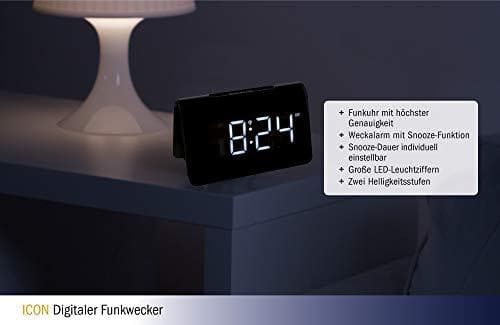 TFA-Dostmann 60.2543.02 vækkeur digitalt vækkeur sort (60.2543.02)