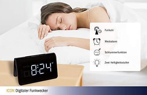 TFA-Dostmann 60.2543.02 vækkeur digitalt vækkeur sort (60.2543.02)