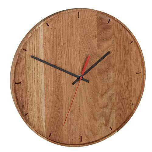 TFA Dostmann 60.3070.01 kvarts vægur 350 mm x 40 mm ægte egetræ (60.3070.01)