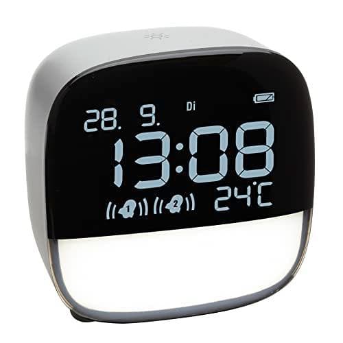 TFA Dostmann 60.2034.02 quartz vækkeur hvid alarm gange 2 (60.2034.02)