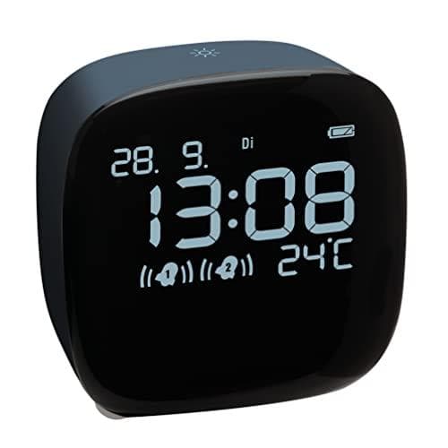 TFA Dostmann 60.2034.06 kvarts väckarklocka midnattsblå alarm gånger 2 (60.2034.06)