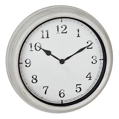 TFA Dostmann 60.3067.02 quartz udendørs ur 380 mm x 63 mm hvidt stænksikkert, stort display (60.3067.02)