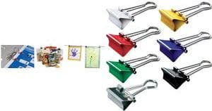 MAUL foldback clips - 19 mm, clip volume 7 mm, rød, 12 stykker (21419 25)