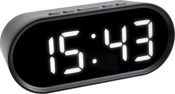 TFA Dostmann 60.2025.01 Vækkeur Quartz Black Alarmtider: 1