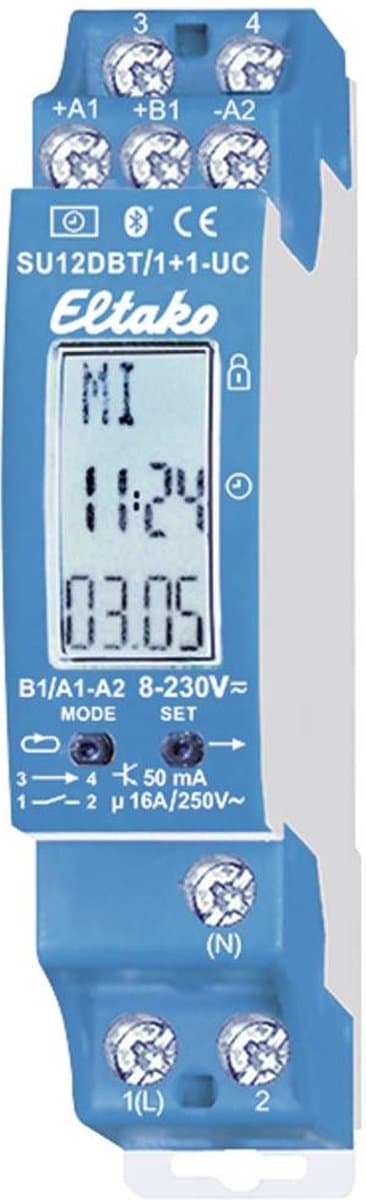 Eltako SU12DBT/1+1-UC Tidsbrytare Digital 8 V/AC, 230 V/AC, 8 V/DC, 230 V/DC