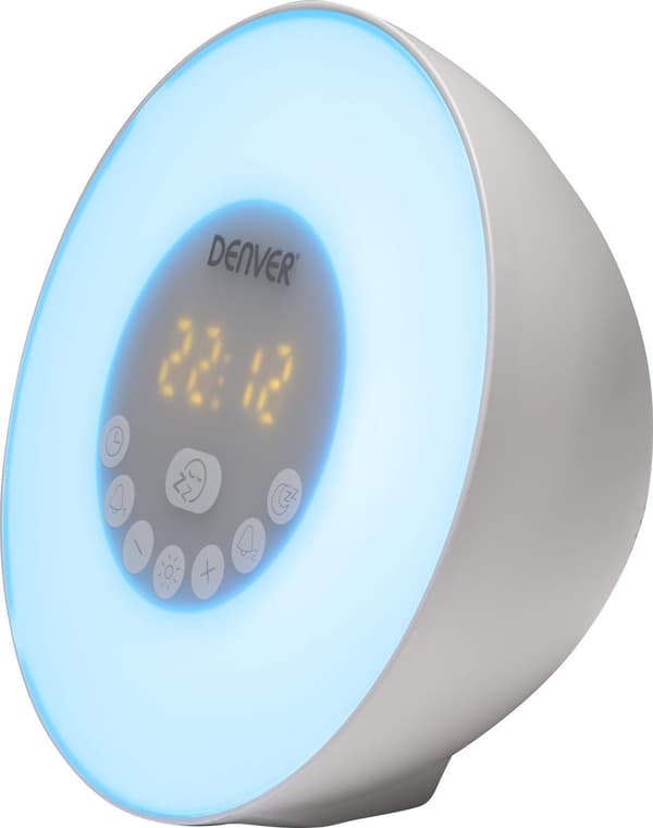 Denver CRLB-400 - Clockradio - Wakeup light - Moodlight - Bluetooth - Hvid