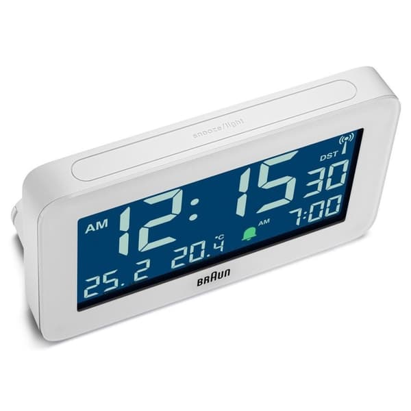 Braun BC10 - Digitalt vækkeur - Rektangel - Hvid - 12/24 timer - F,°C - LCD (67603)