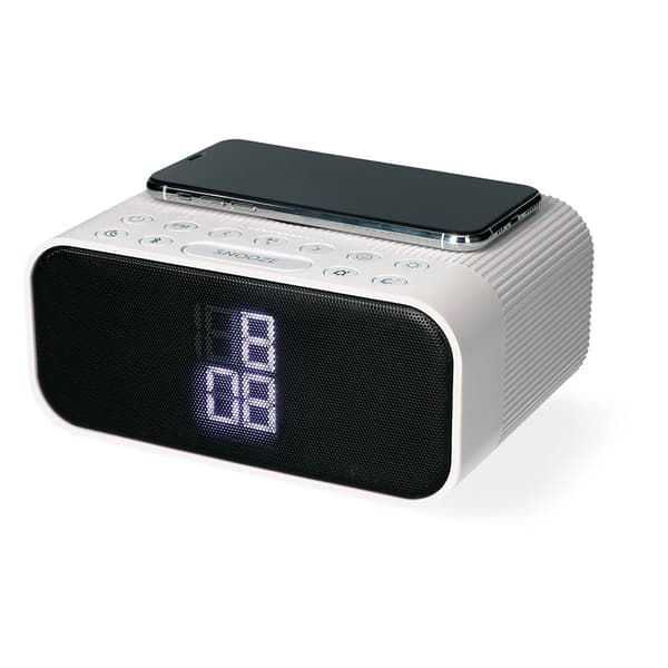 Ksix 10w Bluetooth Bluetooth Högtalare Med Alarm Och Radio Vit