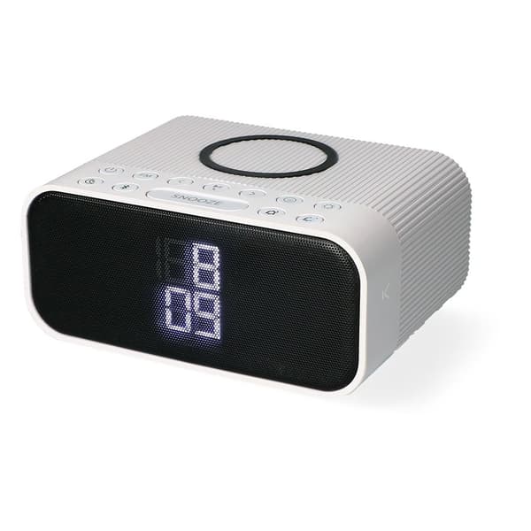 Ksix 10w Bluetooth Bluetooth Högtalare Med Alarm Och Radio Vit
