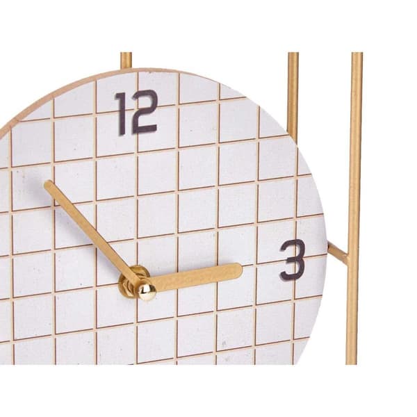 Namizna ura I tern Sort Metal Træ MDF 18,5 x 25,5 x 6 cm (6 enheder)