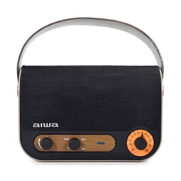 Radio bärbar - Aiwa - RBTU-600 - Vintage - 10W - Bluetooth 4.2 - FM Beige, Svart