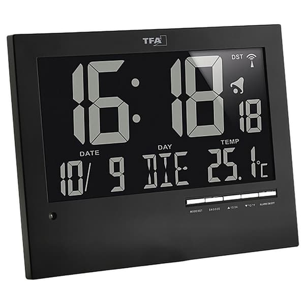Tfa Dostmann Vægvækkeur 60.4508 Radio Sort