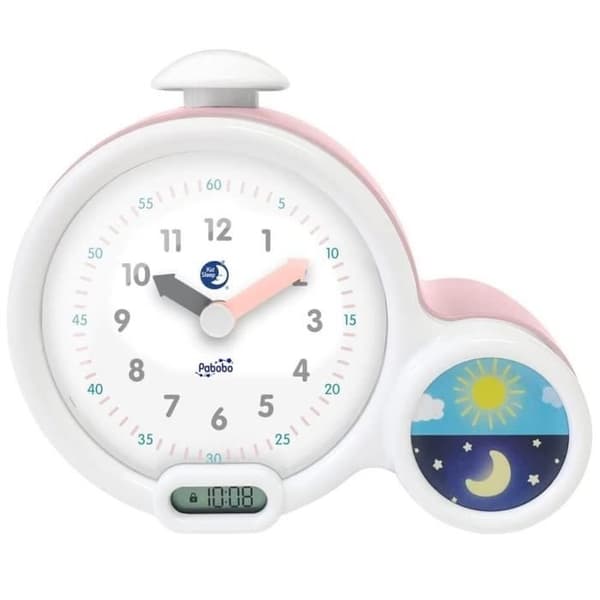 Kid'Sleep Educational barnväckarklocka - Claessens'Kids - Musical Night Light - Dag/Natt - Rosa