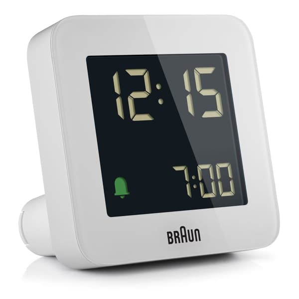 Braun lydløs hvit digital vekkerklokke BC09W