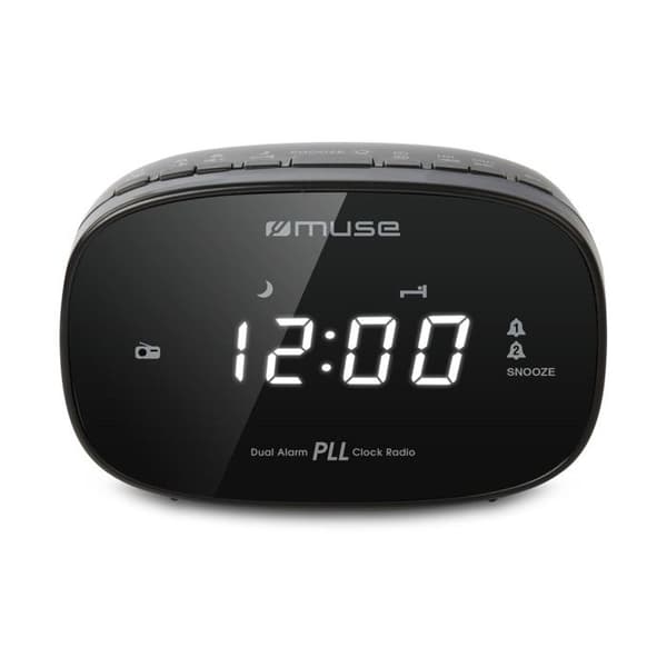 Radio väckarklocka - MUSE - M-155 CR - Svart - Radio tuner - Inbyggd klocka