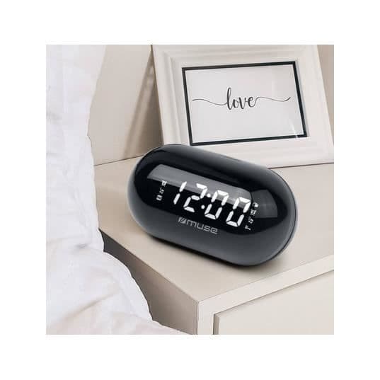 Radioväckare - MUSE - M-15 GL - PLL FM - Dubbel väckarklocka - Vit LED-display