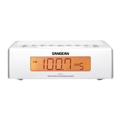 Atomic SANGEAN RCR5W digital klockradio - Vit - 10 förprogrammerade stationer