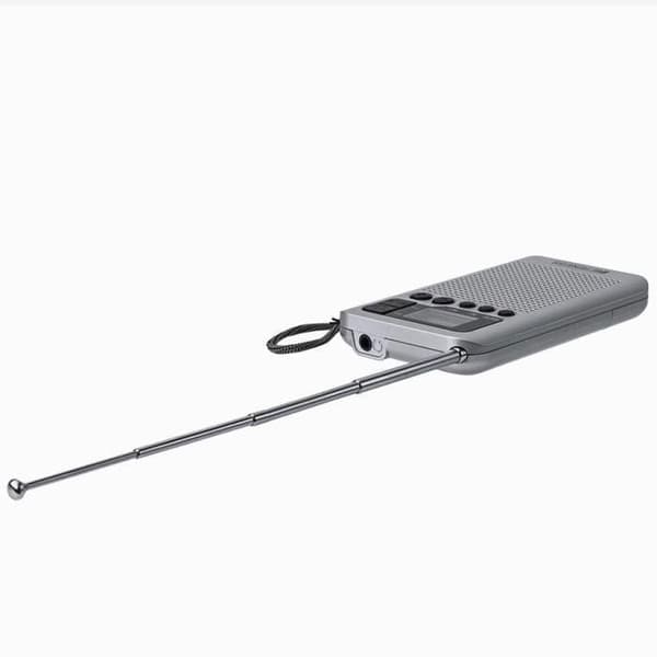 Retekess TR106 Mini Portable Radio, AM FM Pocket Radio, med Sleep Timer, Låsknapp, Högtalare (Silver)