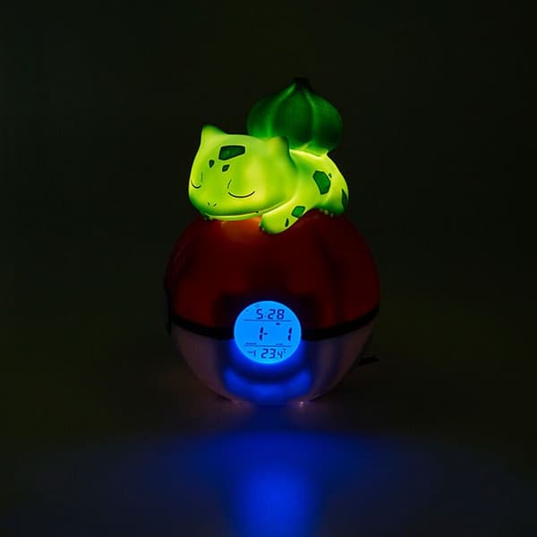 Pokemon Bullbasaur Pokeball lamp alarm clock