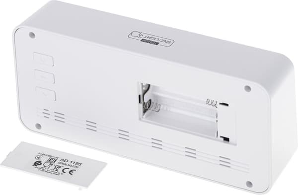 Adler AD1195W - Väckarklocka med batteri - Vit