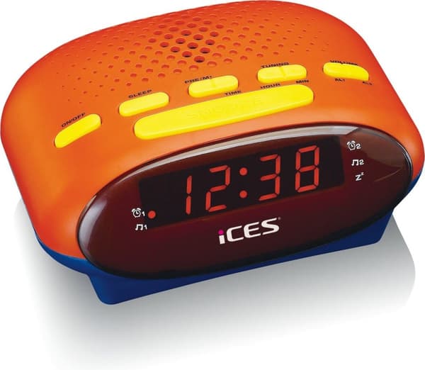 Ices ICR-210 Kids - Klockradio med insomningstimer och alarmfunktion - Barn
