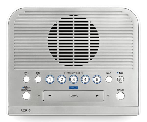 Sangean Rcr-5 Herätyskello Hopeinen