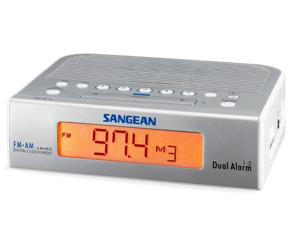 Sangean Rcr-5 Herätyskello Hopeinen
