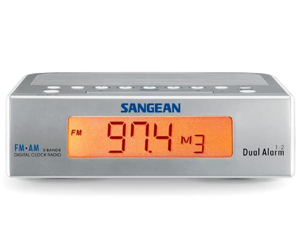Sangean Rcr-5 Herätyskello Hopeinen