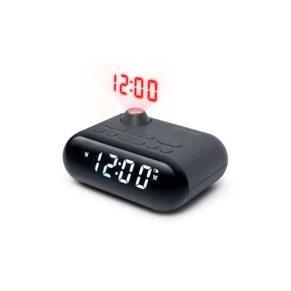 Radio analog - MUSE - M-179 P - FM-tuner - Klockprojektor - Svart