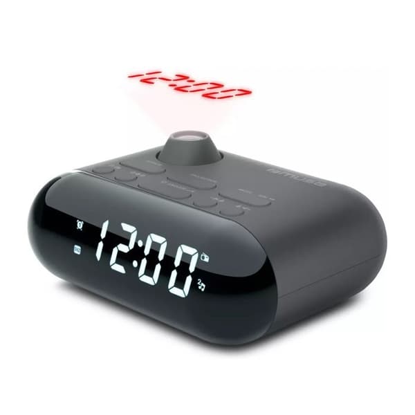Radio analog - MUSE - M-179 P - FM-tuner - Klockprojektor - Svart