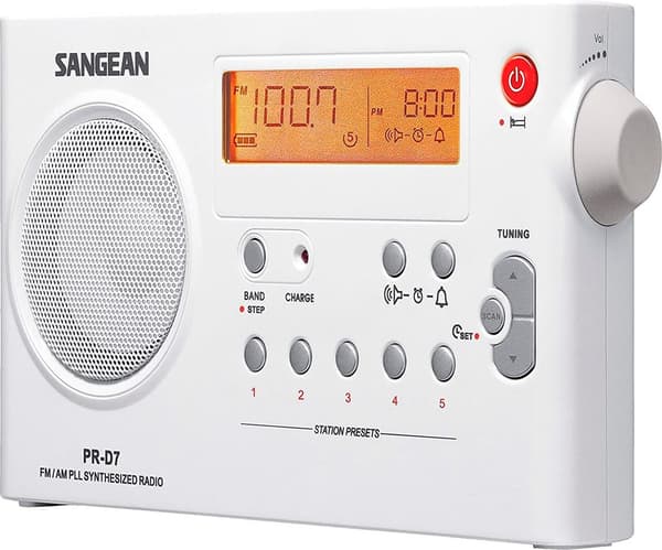 Sangean Pr-d7 Vækkeur Hvid One Size / EU Plug