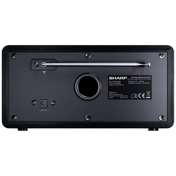 Bärbar digitalradio - SHARP - DR-450(BK) - DAB-DAB+-FM - Bluetooth 4.2 - Sömnlarm