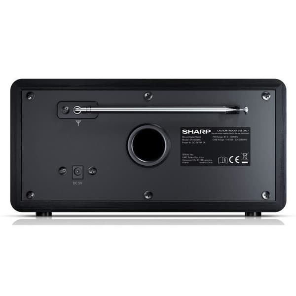 Bärbar digitalradio - SHARP - DR-450(BK) - DAB-DAB+-FM - Bluetooth 4.2 - Sömnlarm