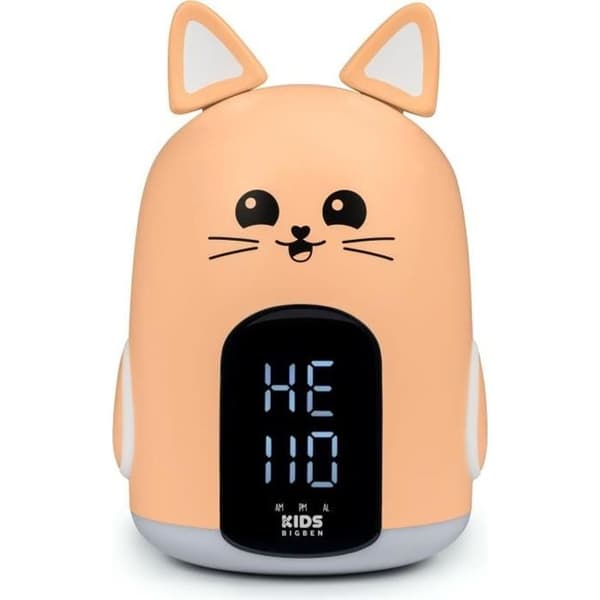 Väckarklocka & Nattlampa Mia katten - BIGBEN - 3 melodier - Justerbar ljusstyrka - Tidsvisning