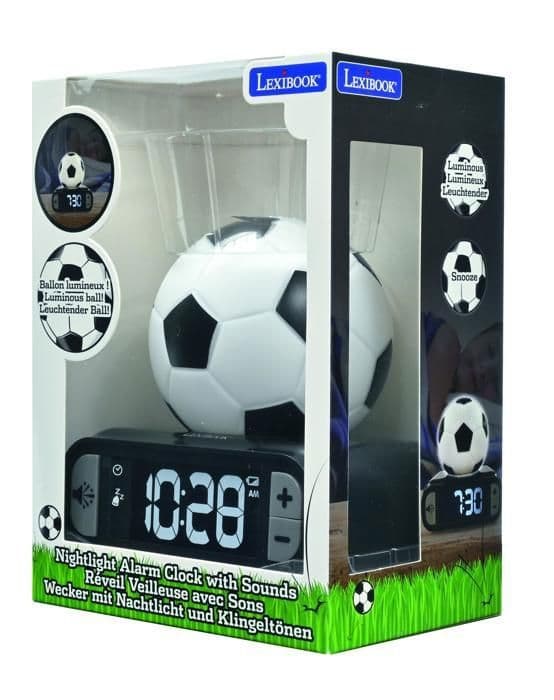 Digital väckarklocka med nattlampa för fotboll och ljudeffekter
