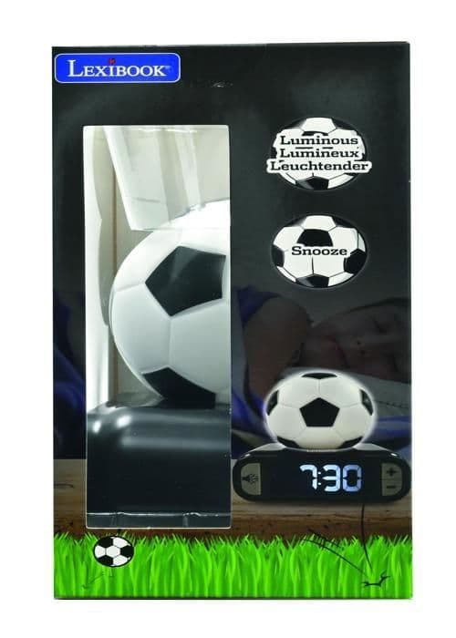 Digital väckarklocka med nattlampa för fotboll och ljudeffekter